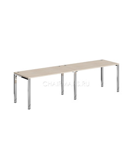 Стол 2-х местный Skyland XTEN GLOSS XGWST 2870.1 бук тиара/нержавеющая сталь, изображение 1