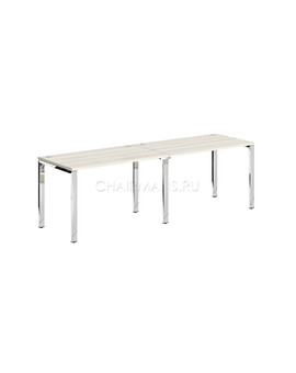 Стол 2-х местный Skyland XTEN GLOSS XGWST 2470.1 сосна эдмонт/нержавейка полированная, изображение 1