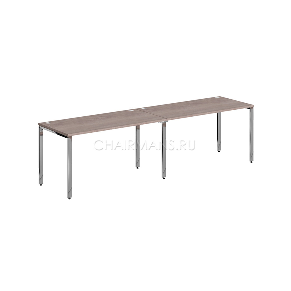 Кликните для увеличения изображения Стол 2-х местный Skyland XTEN GLOSS XGWST 2870 дуб сонома/нержавейка