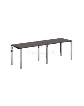 Стол 2-х местный Skyland XTEN GLOSS XGWST 2470.1 легно темный/нержавеющая сталь, изображение 1