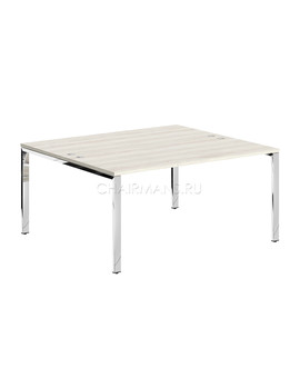 Стол 2-х местный Skyland XTEN GLOSS XGWST 1614.1 сосна эдмонт/нержавейка полированная, изображение 1