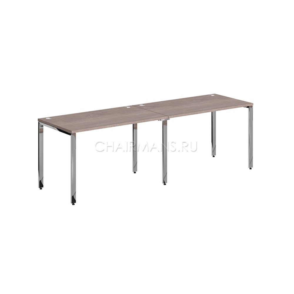 Кликните для увеличения изображения Стол 2-х местный Skyland XTEN GLOSS XGWST 2470 дуб сонома/нержавейка