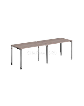 Стол 2-х местный Skyland XTEN GLOSS XGWST 2470 дуб сонома/нержавейка, изображение 1
