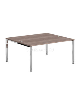 Стол 2-х местный Skyland XTEN GLOSS XGWST 1614.1 дуб сонома/нержавеющая сталь, изображение 1