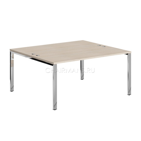 Стол 2-х местный Skyland XTEN GLOSS XGWST 1614.1 бук тиара/нержавеющая сталь