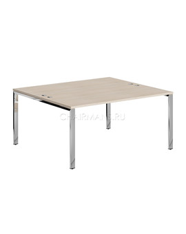 Стол 2-х местный Skyland XTEN GLOSS XGWST 1614.1 бук тиара/нержавеющая сталь, изображение 1