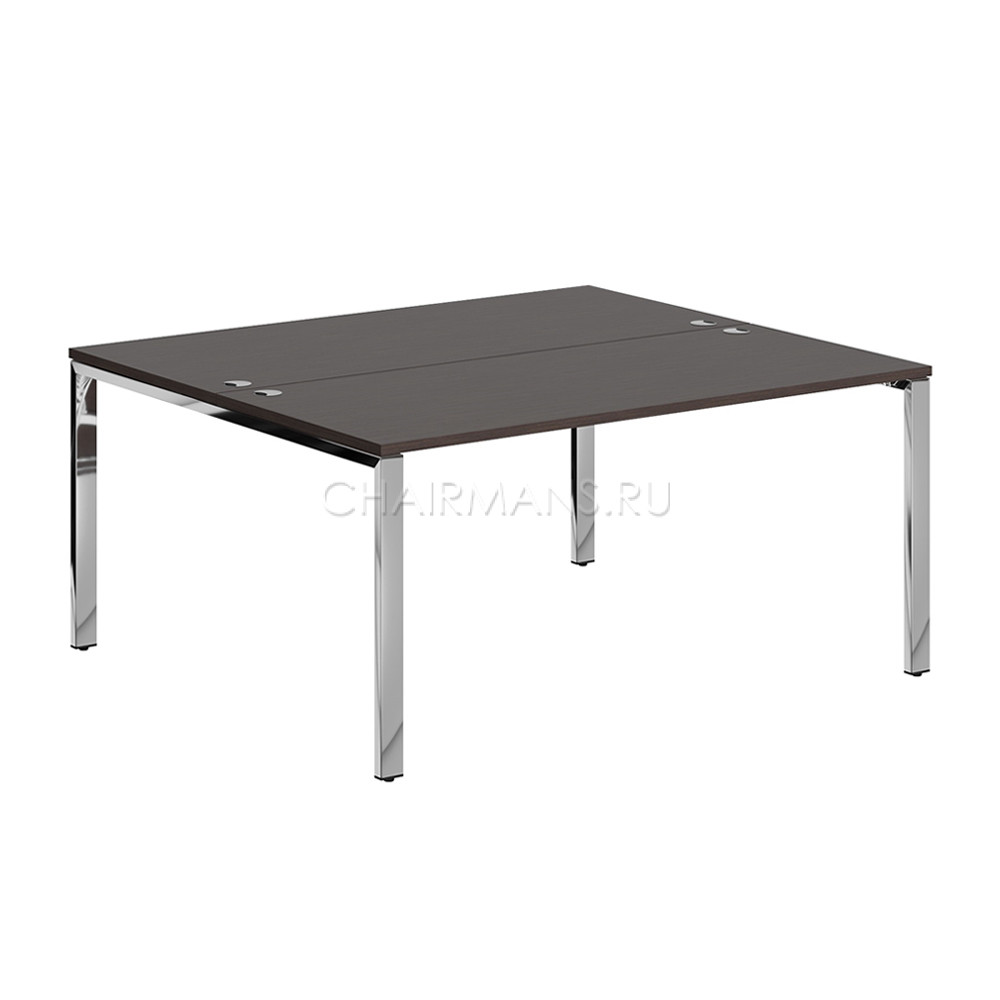 Кликните для увеличения изображения Стол 2-х местный Skyland XTEN GLOSS XGWST 1614.1 легно темный/нержавеющая сталь