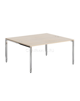Стол 2-х местный Skyland XTEN GLOSS XGWST 1614 бук тиара/нержавейка, изображение 1
