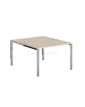 Стол 2-х местный Skyland XTEN GLOSS XGWST 1214.1 бук тиара/нержавеющая сталь, изображение 1