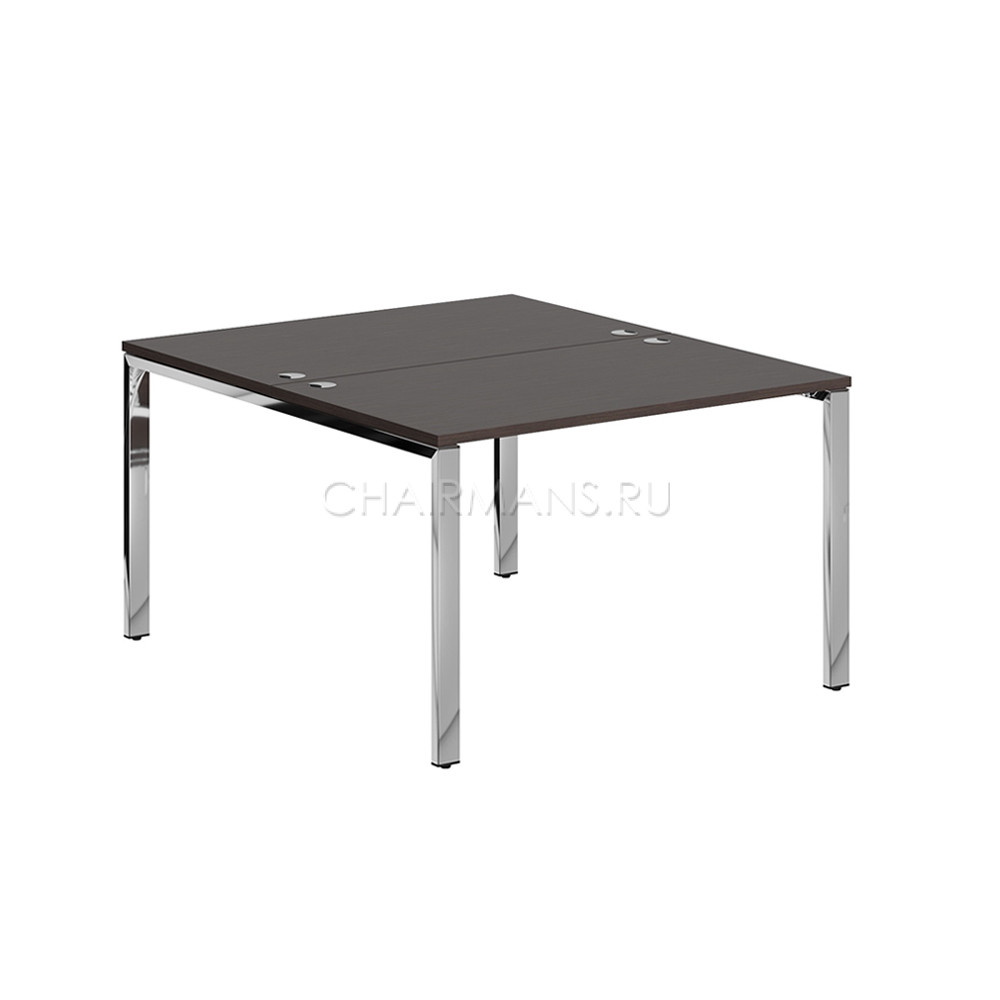 Кликните для увеличения изображения Стол 2-х местный Skyland XTEN GLOSS XGWST 1214.1 легно темный/нержавеющая сталь