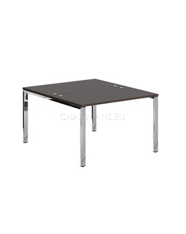 Стол 2-х местный Skyland XTEN GLOSS XGWST 1214.1 легно темный/нержавеющая сталь, изображение 1