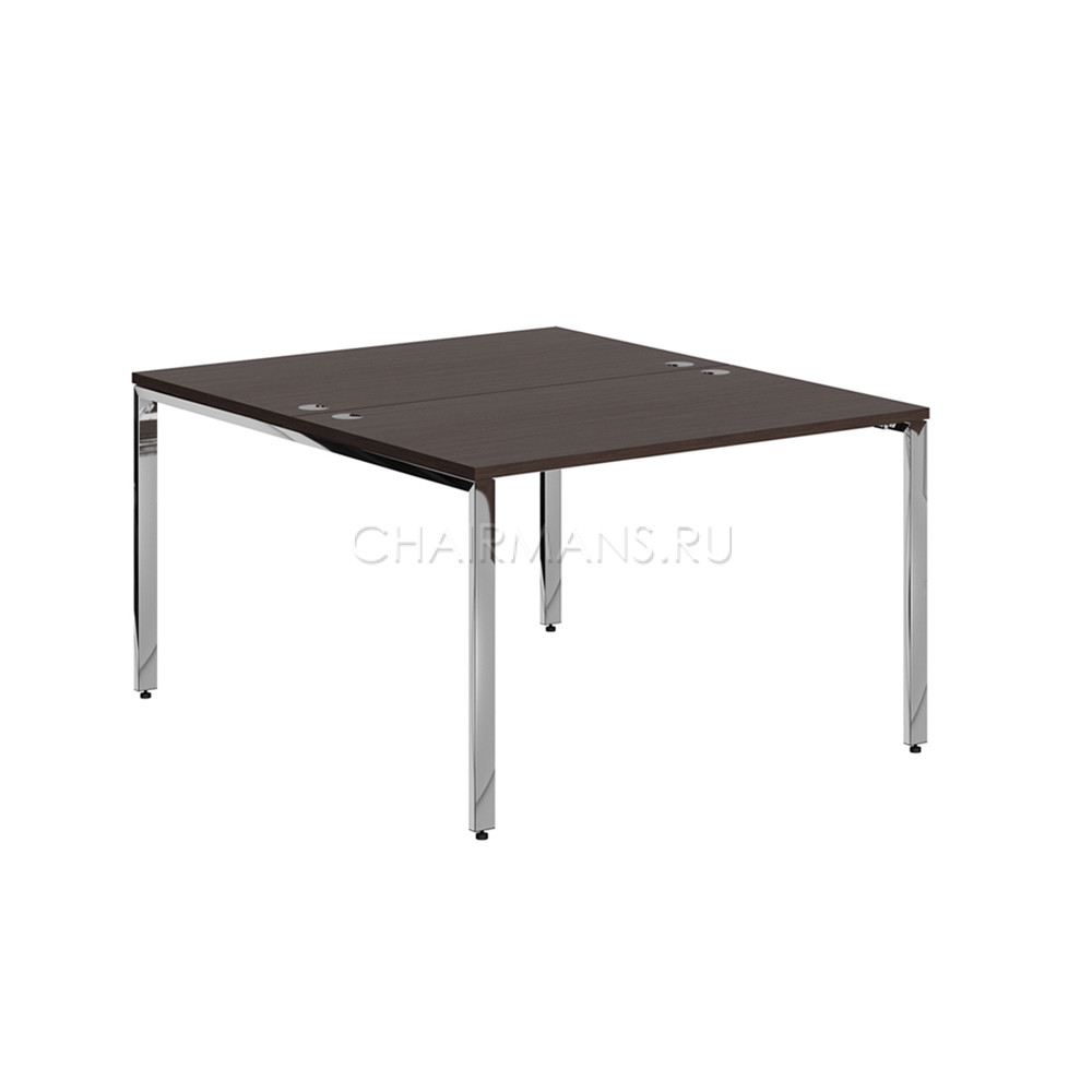 Кликните для увеличения изображения Стол 2-х местный Skyland XTEN GLOSS XGWST 1214 легно темный/нержавейка полированная