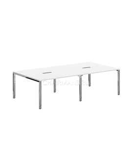 Конференц стол Skyland XTEN GLOSS XGSCT 2714.1 белый/нержавеющая сталь, изображение 1