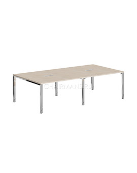 Конференц стол Skyland XTEN GLOSS XGSCT 2714.1 бук тиара/нержавеющая сталь, изображение 1