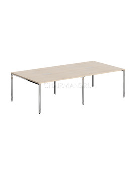 Конференц стол Skyland XTEN GLOSS XGSCT 2714 бук тиара/нержавейка, изображение 1