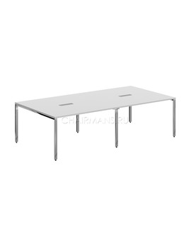 Конференц стол Skyland XTEN GLOSS XGSCT 2714 белый/нержавейка, изображение 1