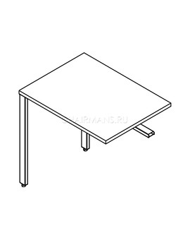 Брифинг-приставка Skyland XTEN GLOSS XGR 889 белый/нержавейка, изображение 2