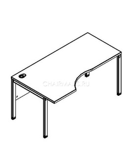 Стол письменный Skyland XTEN-M XMCET 149 L легно темный/алюминий, изображение 2