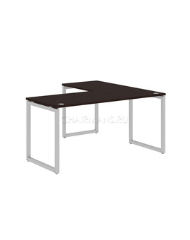 Стол угловой Skyland XTEN-Q XQCT 1615 легно темный/алюминий, изображение 1