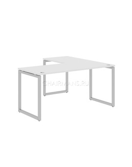 Стол угловой Skyland XTEN-Q XQCT 1615 белый/алюминий, изображение 1