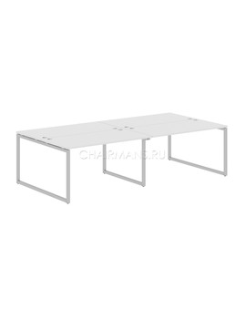 Стол 4-х местный Skyland XTEN-Q XQWST 2814 белый/алюминий, изображение 1