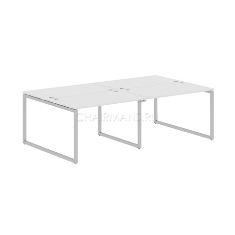 Стол 4-х местный Skyland XTEN-Q XQWST 2414 белый/алюминий