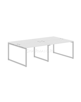 Стол 4-х местный Skyland XTEN-Q XQWST 2414 белый/алюминий, изображение 1