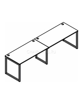 Стол 2-х местный Skyland XTEN-Q XQWST 2870 дуб сонома/алюминий, изображение 2