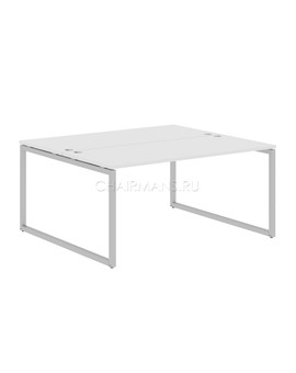 Стол 2-х местный Skyland XTEN-Q XQWST 1614 белый/алюминий, изображение 1