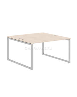 Стол 2-х местный Skyland XTEN-Q XQWST 1414 бук тиара/алюминий, изображение 1