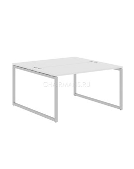 Стол 2-х местный Skyland XTEN-Q XQWST 1414 белый/алюминий, изображение 1