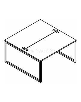Стол 2-х местный Skyland XTEN-Q XQWST 1414 белый/алюминий, изображение 2