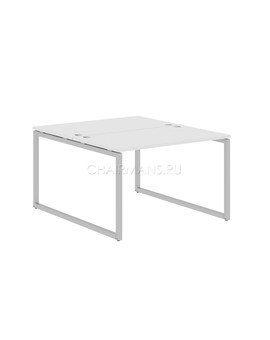 Стол 2-х местный Skyland XTEN-Q XQWST 1214 белый/алюминий, изображение 1