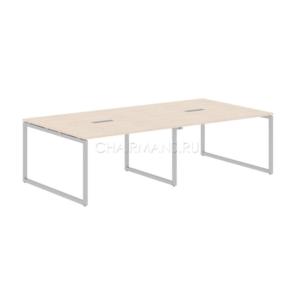 Кликните для увеличения изображения Конференц стол Skyland XTEN-Q XQSCT 2714 бук тиара/алюминий
