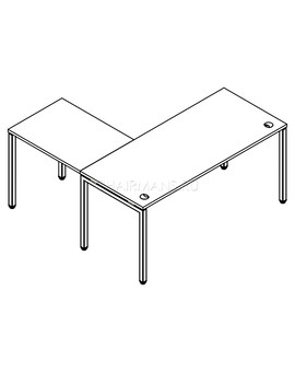 Стол угловой Skyland XTEN-S XSCT 1615 белый, изображение 2