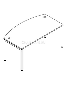 Стол руководителя Skyland XTEN-S XSET 189 бук тиара/алюминий, изображение 2