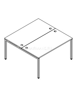 Стол двойной Skyland XTEN-S XWST 1614 бук тиара/антрацит, изображение 2
