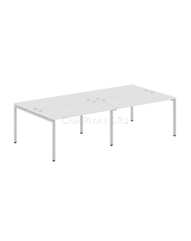 Стол 4-х местный Skyland XTEN-S XWST 2814 белый/алюминий, изображение 1