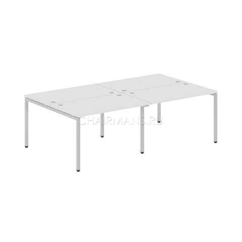 Стол 4-х местный Skyland XTEN-S XWST 2414 белый/алюминий