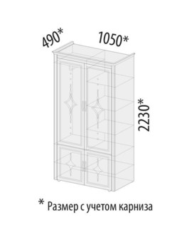 32.22 Шкаф для одежды с колоннами Венеция 990, изображение 2