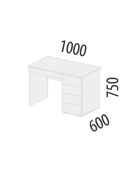 901.26 Стол письменный (лев/прав) Николь, изображение 2