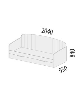 901.05 Кровать Николь 900, изображение 2