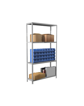 Стеллаж металлический MS Standart 185/100x30/4, изображение 9
