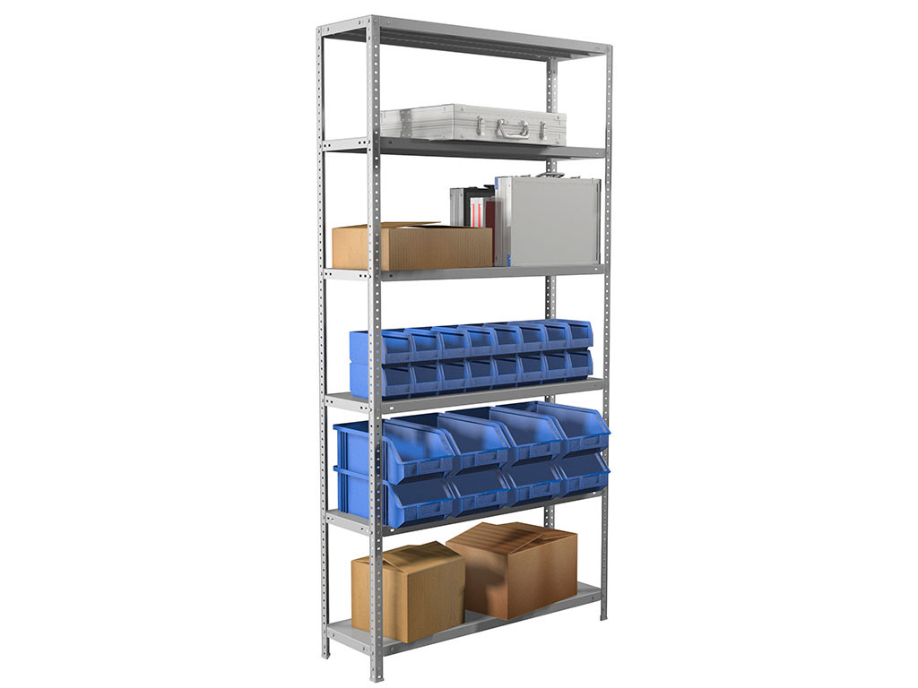Кликните для увеличения изображения Стеллаж металлический MS Standart 220/100x30/6